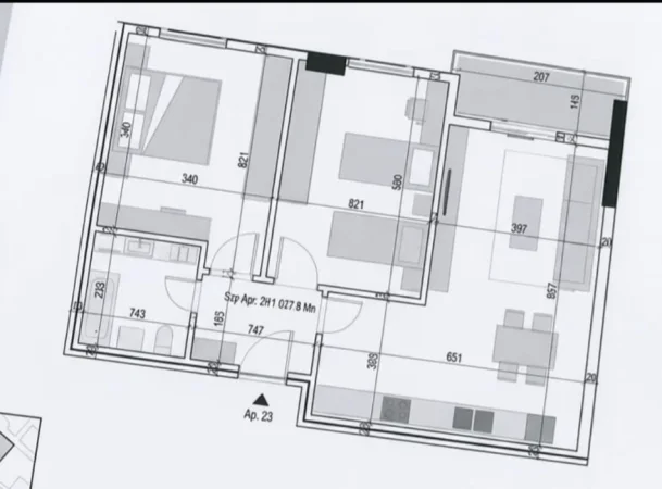 SHITET APARTAMENT  2+1 NE PASKUQAN FAZE PLLAKE   92.970 €