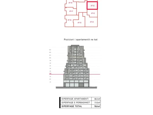 Tirane, jepet me qera ambjent biznesi Kati 2, 70 m² 700 € 