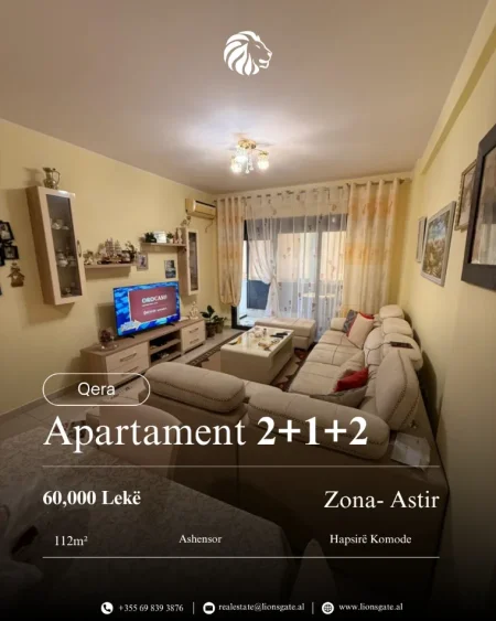 Tirane, jap me qera apartament 2+1 , 600 € 