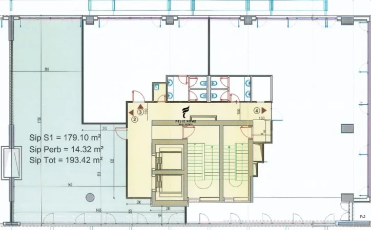 Tirane, jepet me qera zyre Kati 5, 193 m² 3.300 € (DELIJORGJI)