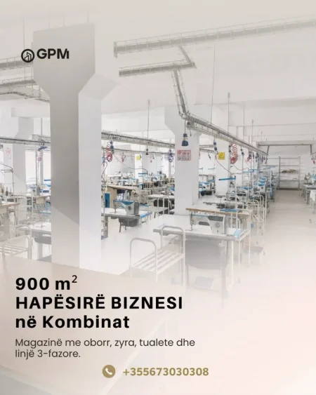 Hapësirë biznesi me qira në Kombinat, pranë rrugës Fabrika e Qelqit.
