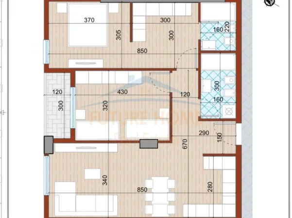 Tirane, shitet apartament 2+1+Ballkon Kati 6, 107 m² 192.600 € (Don Bosko)