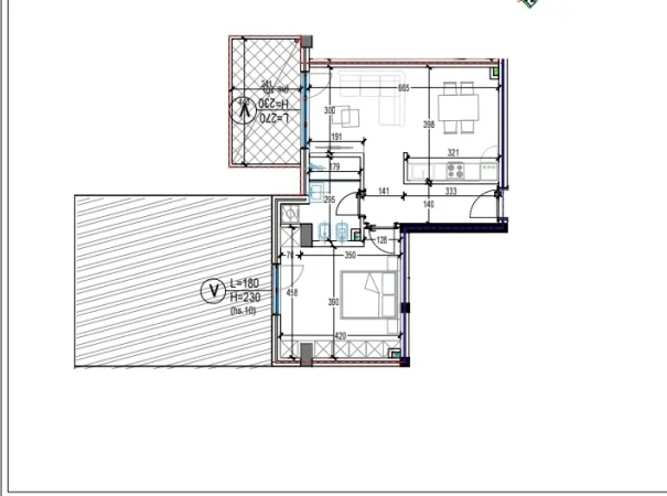 Tirane, shitet apartament 1+1+Ballkon Kati 1, 137 m² 197.000 € 