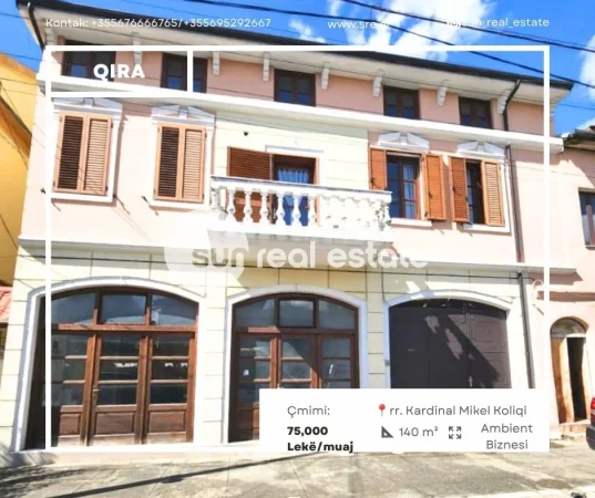 Shkoder, jepet me qera ambjent biznesi Kati 1, 140 m² (QENDER)