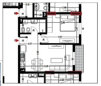 Durres Plazh, shitet apartament 1+1+Aneks+Ballkon , 59 m² 73.750 € (durres plazh)