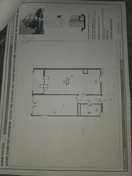 Shqiperi, shes apartament 1+1+Ballkon Kati 2, 76 m² 75.000 € 