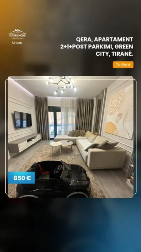 Tirane, jepet me qera apartament 2+1+Ballkon , 500 € 
