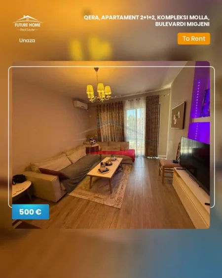 Tirane, jepet me qera apartament 2+1+Ballkon , 500 € 