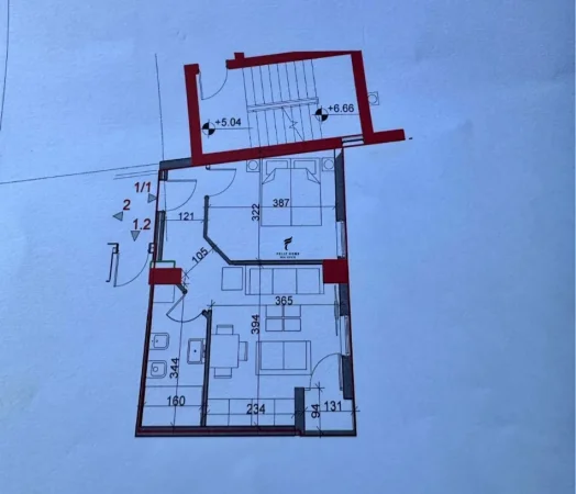 Tirane, shitet apartament 1+1 Kati 2, 48 m² 73.000 € (ALI DEMI)