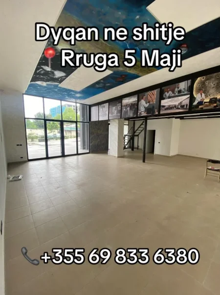 Tirane, shitet dyqan Kati 0, 122 m² (Rruga 5 Maji)