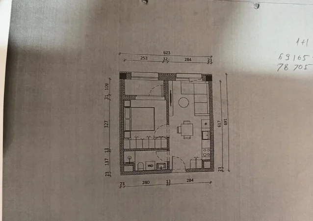 Tirane, shitet apartament 1+1 Kati 3, 47 m² 78.700 € (Rezidenca Kadiu)
