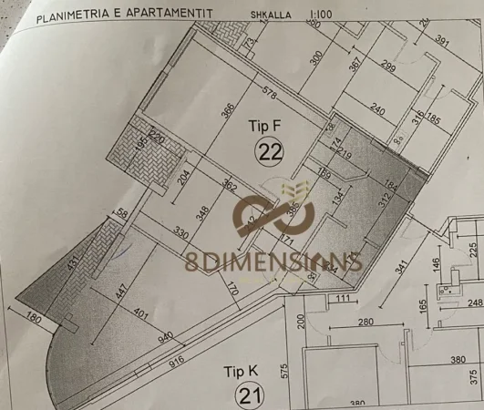 Tirane, shitet apartament 2+1+Ballkon Kati 4, 103 m² 192.000 € 