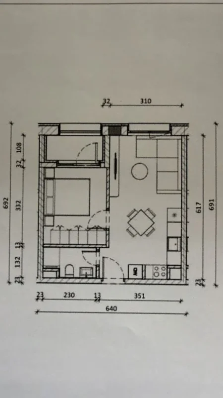 Tirane, shitet apartament 1+1 Kati 4, 80.200 € (Ali Demi)