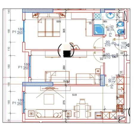 Tirane, shes apartament 2+1 Kati 4, 103 m² 124.200 € (parkuqan)