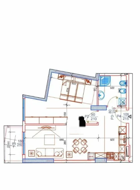 Tirane, shes apartament 1+1+Ballkon Kati 3, 69 m² 83.100 € (paskuqan)