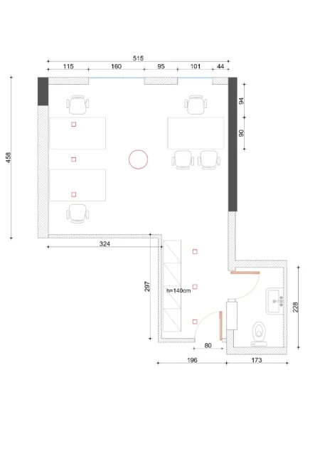 Tirane, jap me qera ambjent biznesi Kati 1, 40 m² Çmimi 40.000 lek (Pallati nr 132)