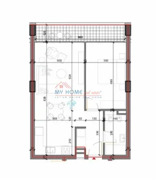 Tirane, shitet apartament 1+1+Ballkon Kati 4, 79 m² 106.000 € (Unaza e Madhe)