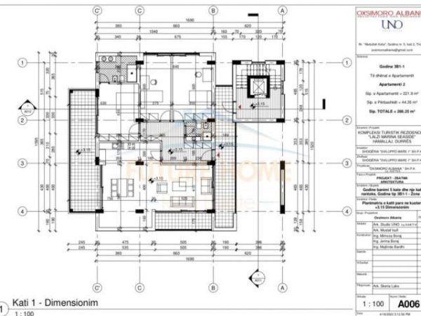 Durres, shitet apartament Kati 1, 266 m² 453.000 Euro (Porto Lalzi)