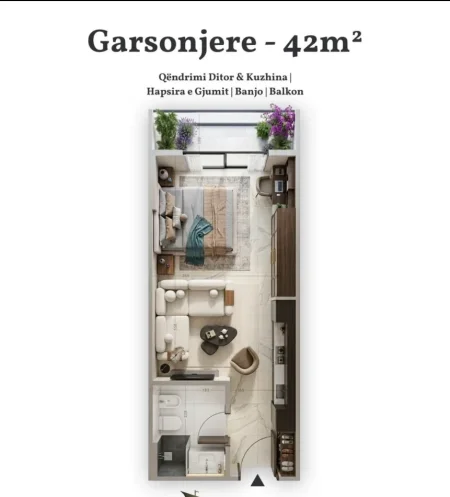 Durres, shitet garsonier Kati 2, 42 m² 52.500 € (Golem, Durres)