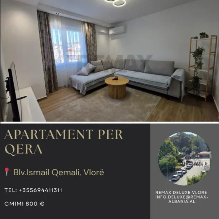 Vlore, jepet me qera apartament 4+1 Kati 3, 135 m² 800 € (Blv. Ismail Qemali,parku AULONA, Vlore)