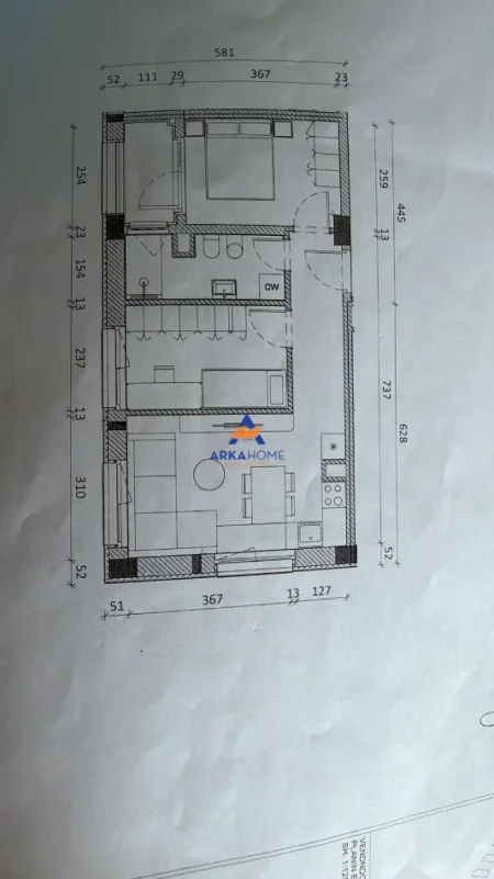 Tirane, shitet apartament 1+1+Ballkon Kati 8, 71 m² 114.080 €