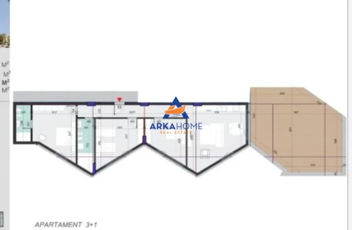 Tirane, shitet apartament 3+1+Ballkon Kati 13, 147 m² 264.600 € 