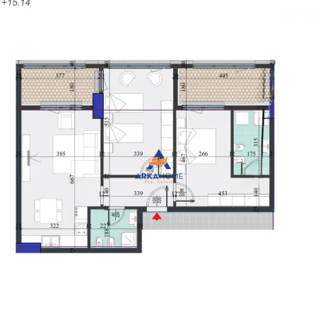 Tirane, shitet apartament 2+1+Ballkon Kati 2, 122 m² 219.600 € 