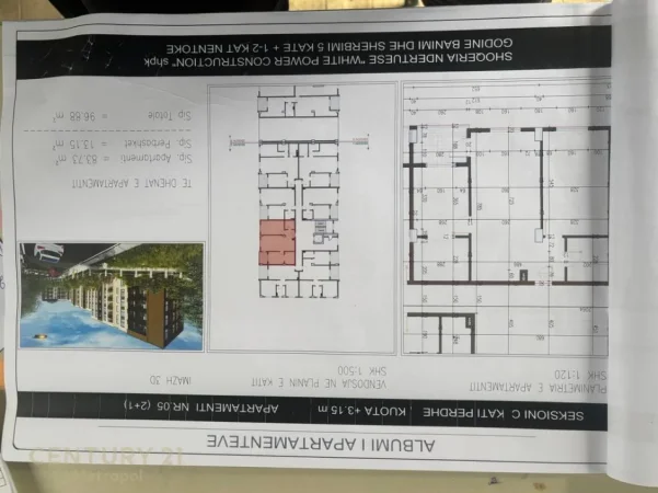 Tirane, shitet apartament 2+1 Kati 1, 97 m² 101.850 € (paskuqan)