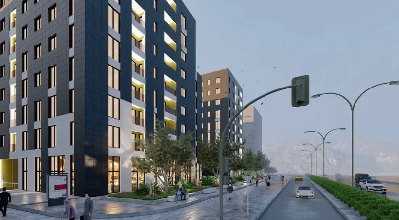 😲 Shitet AP: 2+1+1Wc & Ballkon📍(Ish Shqiponja ) 🔵 Kompleksi Tirana Entry III 🔵85 m² 🔆 119K 🔥 Planimetri Jug - Perëndim 💥
