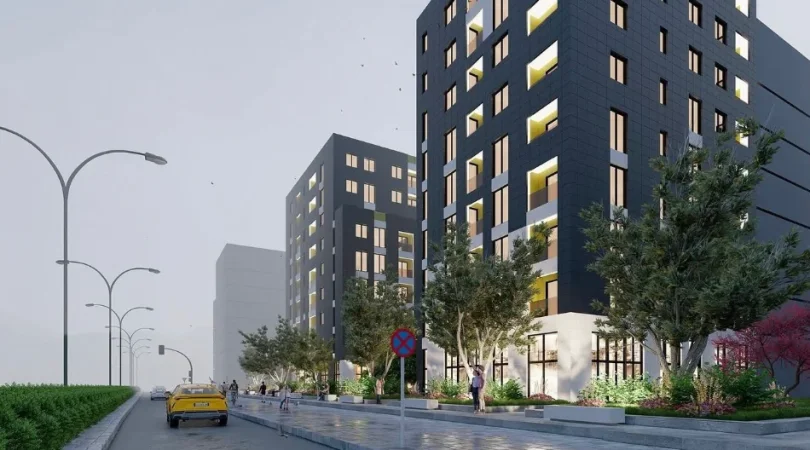 😲 Shitet AP: 2+1+1Wc & Ballkon📍(Ish Shqiponja ) 🔵 Kompleksi Tirana Entry III 🔵85 m² 🔆 119K 🔥 Planimetri Jug - Perëndim 💥