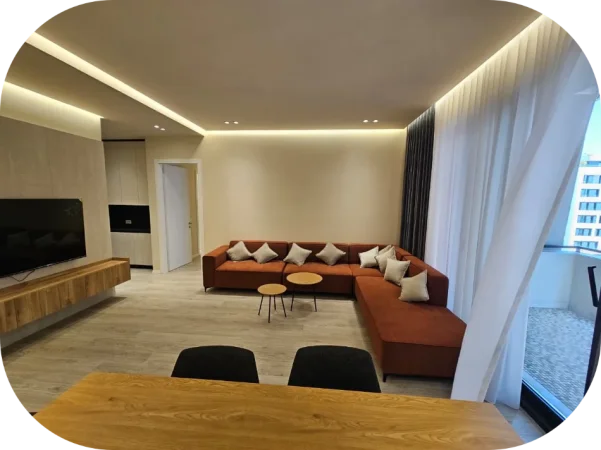 Tirane, jepet me qera apartament 2+1+Ballkon Kati 5, 115 m² 1.600 € (Kompleksi Delijorgji, Tiranë)