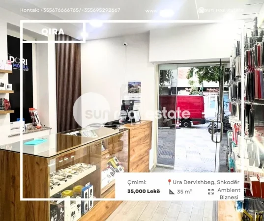 Shkoder, jepet me qera ambjent biznesi Kati 1, 35 m² (URA DERVISHBEG)