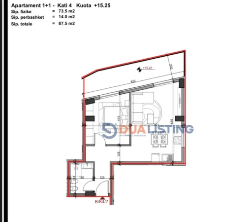 Tirane, shitet apartament 1+1 , 87 m² 96.300 € (Paskuqan)
