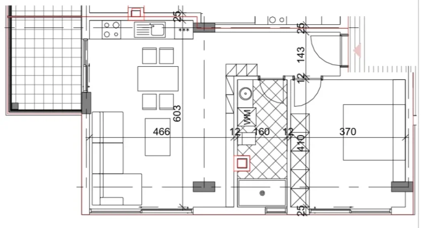Durres, shitet apartament 1+1+Aneks+Ballkon Kati 1, 82 m² 189.300 € (durres)
