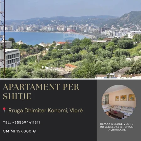 Vlore, shitet apartament 1+1+Ballkon Kati 3, 92 m² 157.000 € (Rruga Dhimitër Konomi, Vlore)
