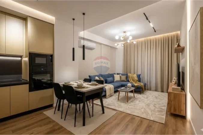 Tirane, jepet me qera apartament 1+1+Ballkon Kati 6, 62 m² 420 € (Kompleksi Kaimi)