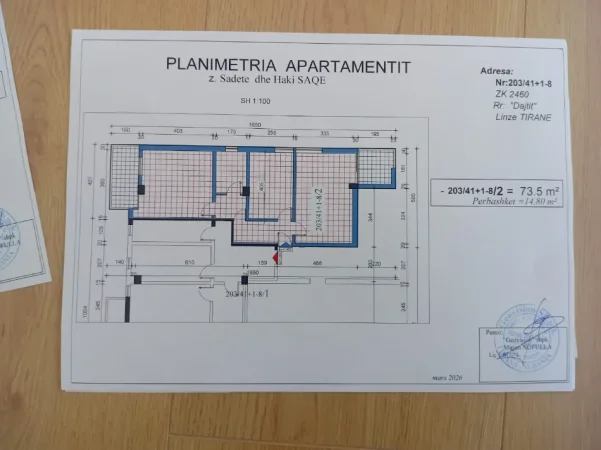 Tirane, shitet apartament 2+1 Kati 2, 88 m² 135.000 € (Fresku)