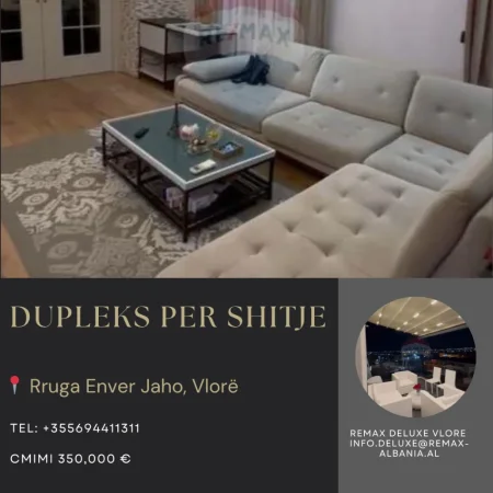 Vlore, shitet apartament duplex Dublex Kati 6, 265 m² 350.000 € (Rruga Enver Jaho, Vlore)