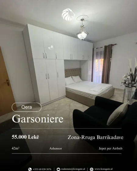 Tirane, jap me qera apartament 1+1+Aneks+Ballkon , 42 m² 550 € 