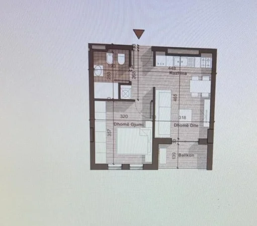 Tirane, shitet apartament 1+1+Ballkon Kati 4, 53 m² 65.450 € (Univers City)