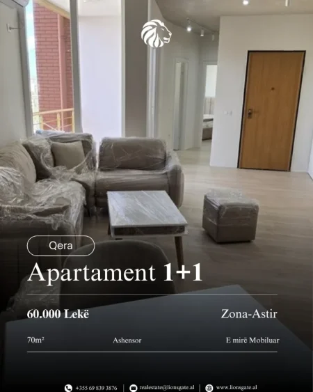 Tirane, jap me qera apartament 1+1 , 70 m² 600 € 