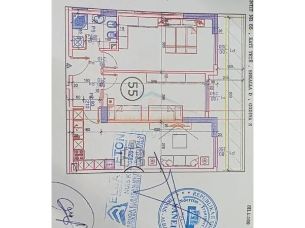 Tirane, shitet apartament 2+1 Kati 8, 93 m² 111.660 € (Paskuqan)