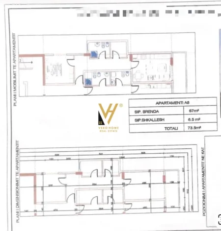 Sarande, shitet apartament 1+1+Ballkon Kati 4, 73 m² 117.000 € (SARANDE)