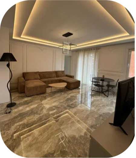 Tirane, jepet me qera apartament 1+1+Ballkon Kati 5, 70 m² 630 € (Unaza e Re, Tiranë)