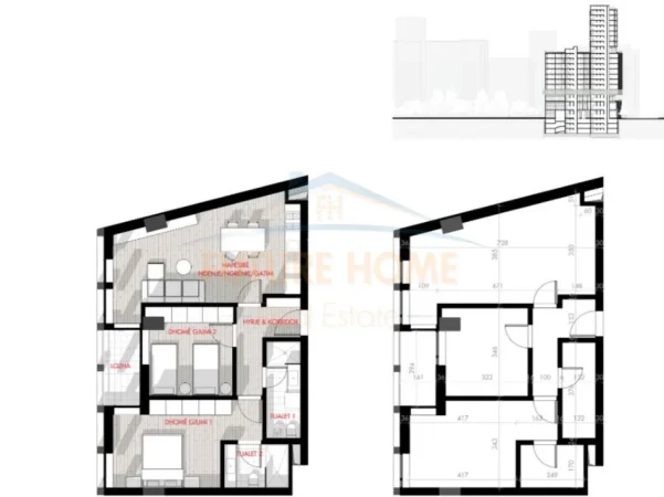Tirane, shitet apartament 2+1+Ballkon Kati 3, 118 m² (Altura Trade Residence)