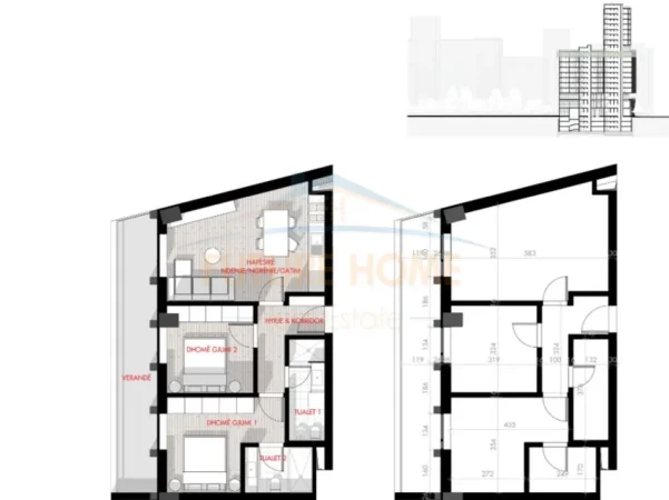 Tirane, shitet apartament 2+1+Ballkon Kati 10, 115 m² (Altura Trade Residence)