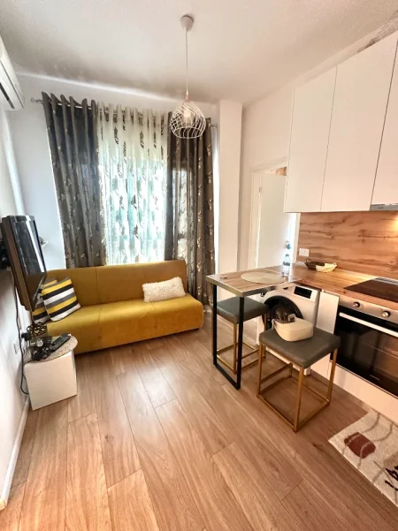 Tirane, jepet me qera apartament 1+1 Kati 1, 38 m² 350 € (Rruga Pasho Hysa kompleksi Mangalem)