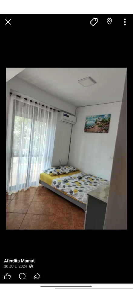 Golem, jepet me qera apartament 1+1+Ballkon Kati 2, 40 m² 400 € (Afer hotel Italia)