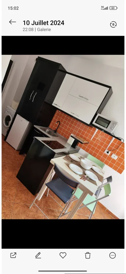 Golem, jepet me qera apartament 1+1+Ballkon Kati 2, 40 m² 400 € (Afer hotel Italia)