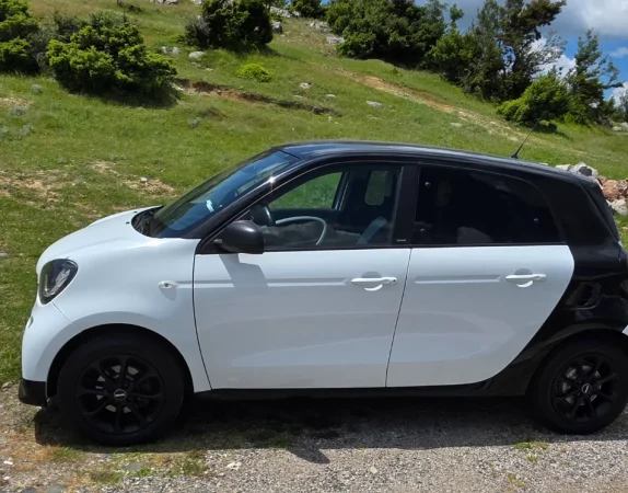 Tirane, shes makine Smart Fourfour 2017 Benzin+Gaz, e bardhë automatik Kondicioner 106.000 km 6.503 €